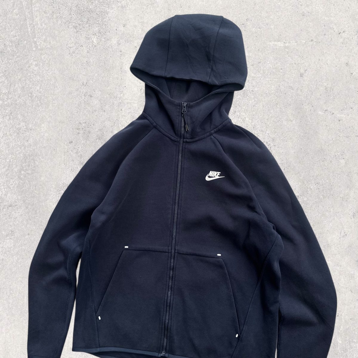 Hoodie Full-Zip Navy-Blue Nike Tech M - Imagen 2