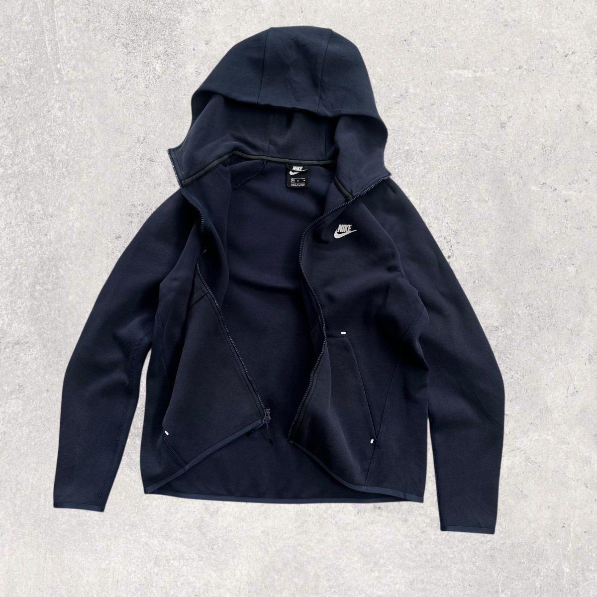 Hoodie Full-Zip Navy-Blue Nike Tech M - Imagen 4