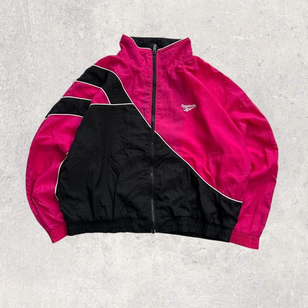 Cortavientos Black&Pink Vintage Reebok L (Boxy Fit)